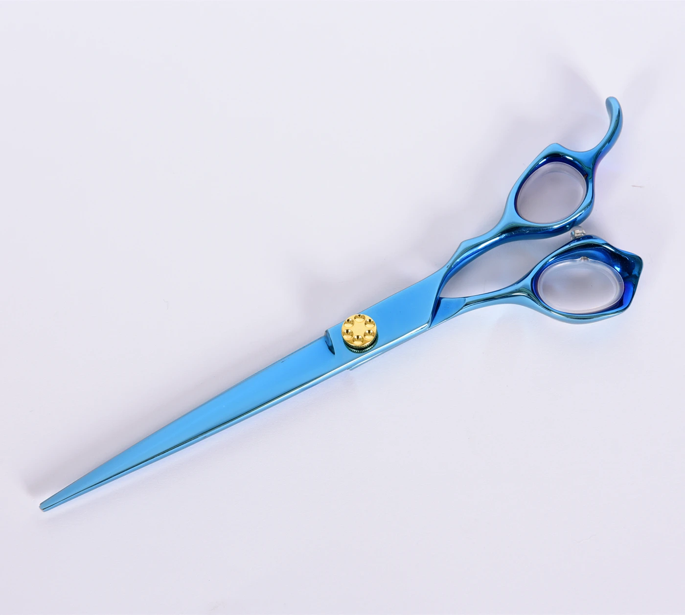 2024 85 9 inches professional pet dog grooming scissors shears straight blade titan 440C cobalt blue hand handle factory GS03