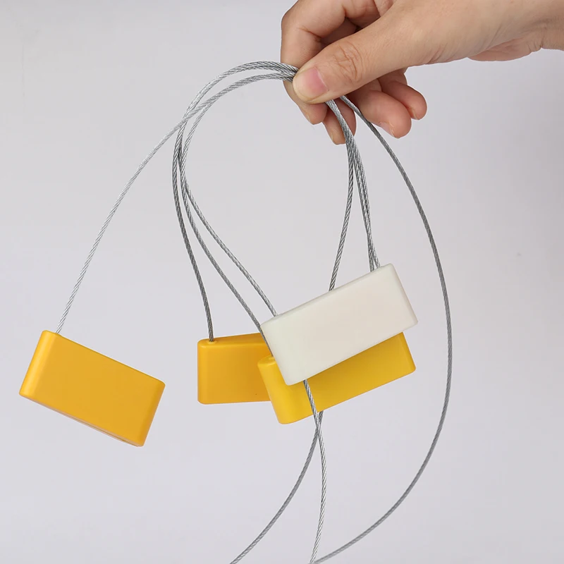 RFID Steel Wire Seal Disposable UHF G2im Chip Laser Logo Ribbon RFID Electronic Label Lead Seal