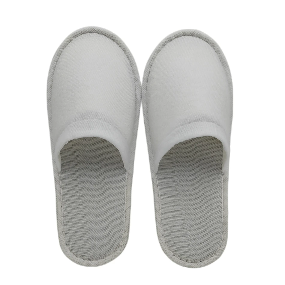 Прочные в использовании Горячие пользовательские логотип белые распродажа Нескользящие одноразовые Тапочки для отеля