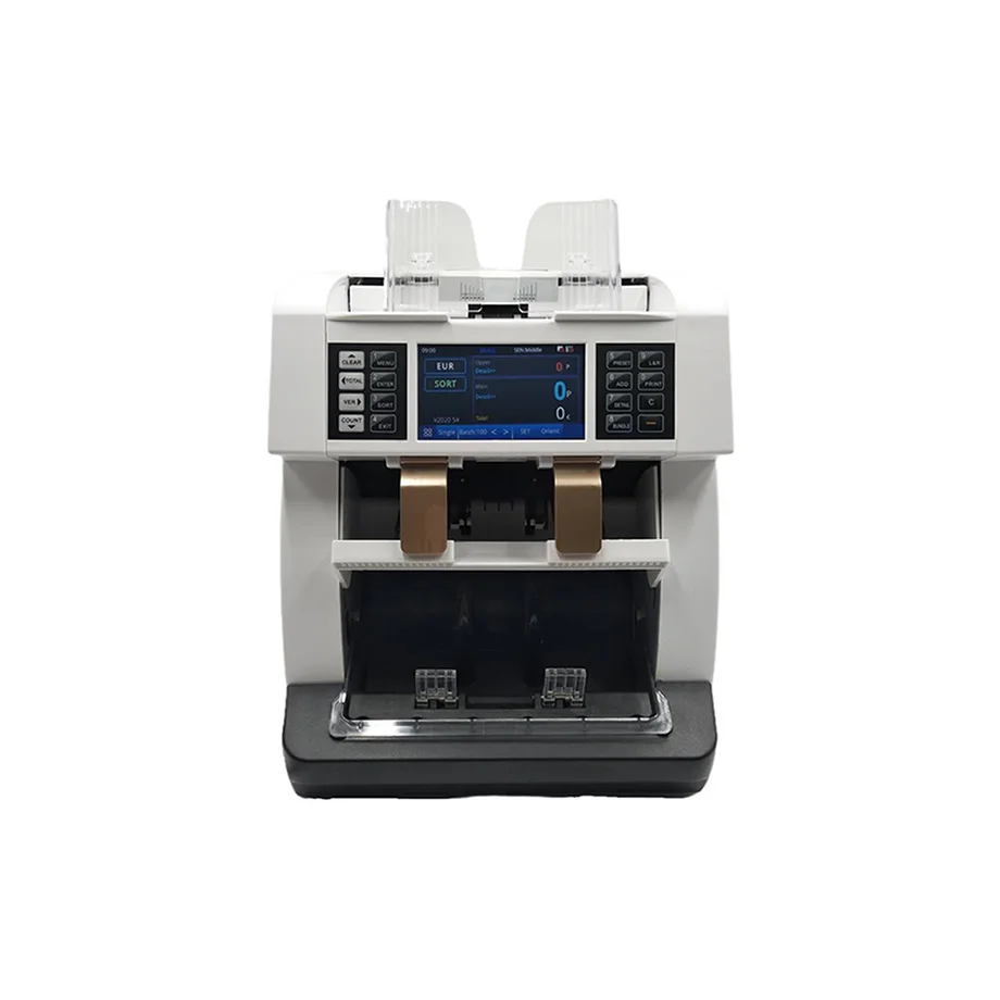 Новое поступление, автоматический прозрачный сенсорный TFT-дисплей 4,2 дюйма, может обрабатывать 14 валют, сортировщик купюр