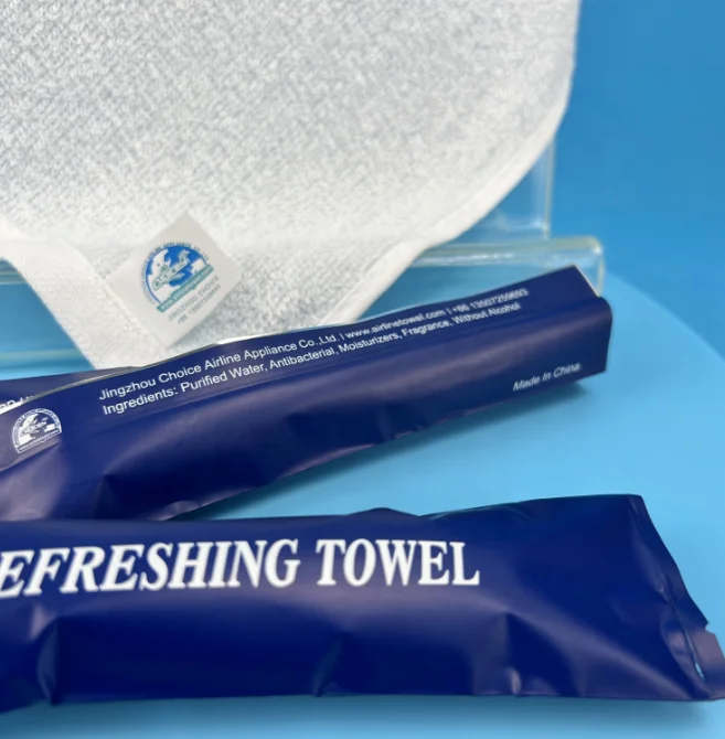 customized design and  scent individual refreshing wet airline towel