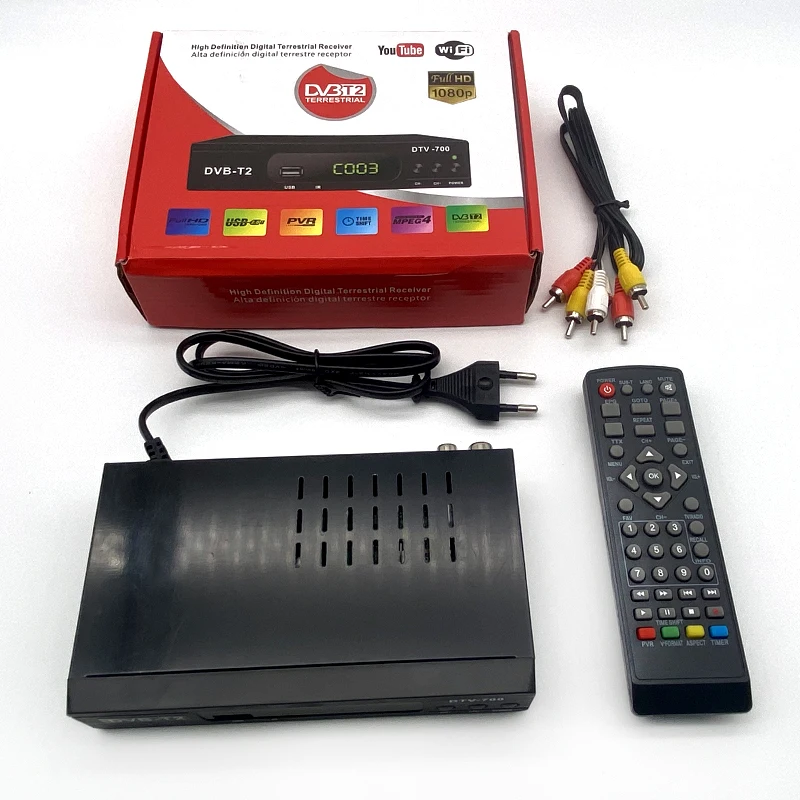 Free To Air Full Hd Set-top Box t2 Hot Selling Dvb-T2 Wifi Tv Receiver Box Mini Digital Set Top Box