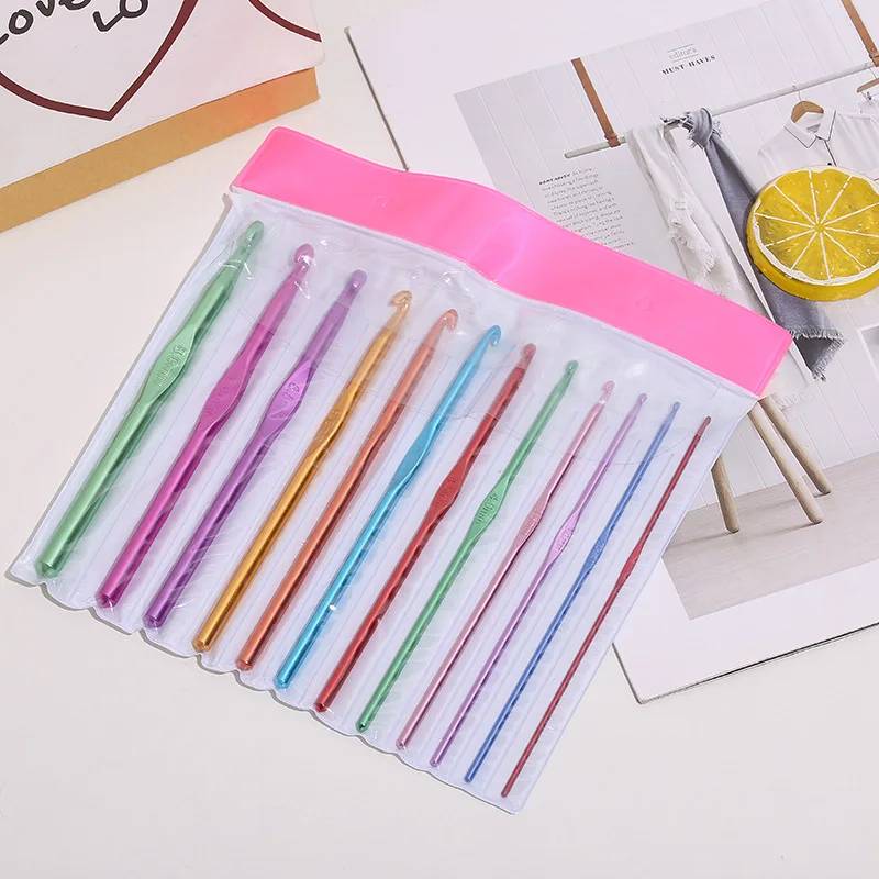 Yarn Craftsman Manufacturer Wholesale 2-10mm Aluminum Handle Crochet Hook Set Knitting Needles Hook For Crochet Yarn
