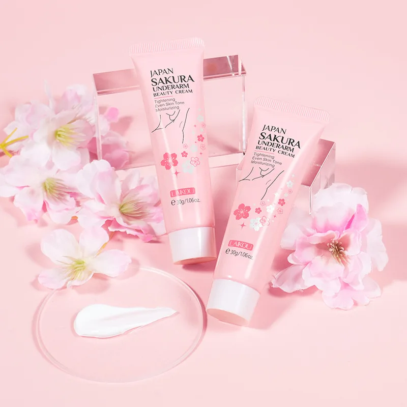 LAIKOU Body Beauty Sakura Extract Nourish Whitening Underarm Lotion Skin Tightening Dark Armpits BrighteningCream