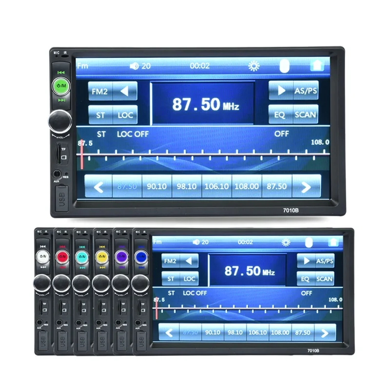 Car Stereo with Bluetooth Double Din 7 inch Touch Screen Digital Multimedia Car MP5 Player Support USB TF AUX in FM Radio Mirror