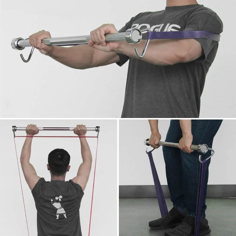Fitness Tension Band Comprehensive Training Bar Elastic Push Resistance Band Bar