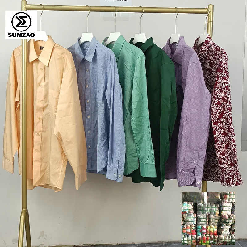 Мужские рубашки тюки Корейская Премиум одежда б/у