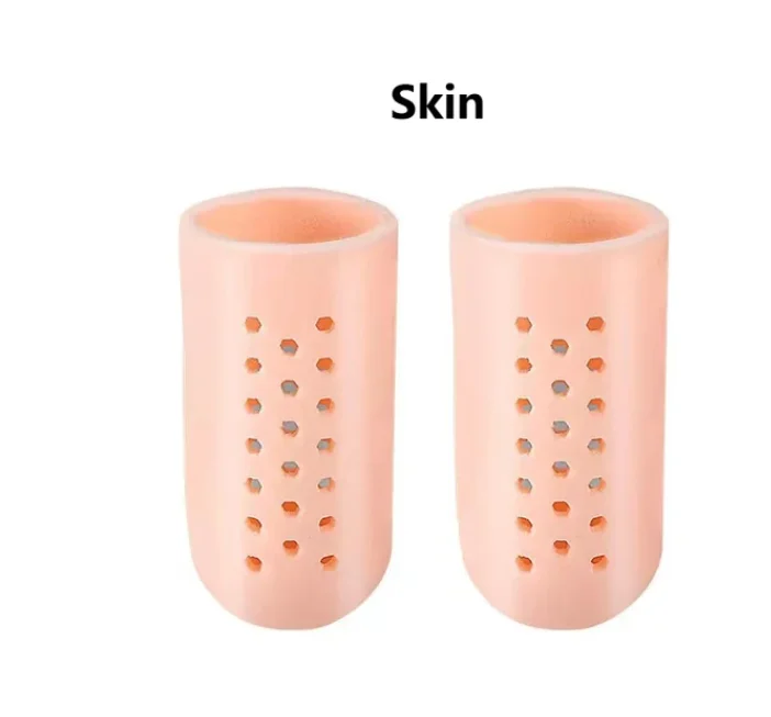 1 Pairs Breathable Gel Toe Cap Protector SEBS Toe Cover Sleeves with Holes Provides Relief from Missing or Ingrown Toenails