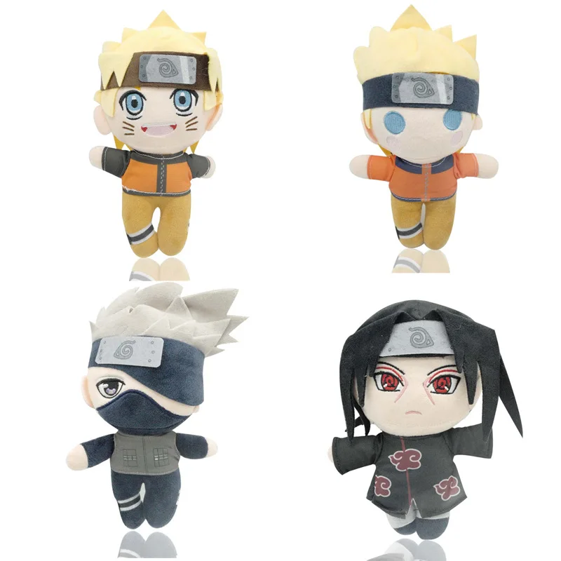 20~25cm Anime Plush Toys Uzumaki Sasuke Kakashi Gaara Uchiha Itachi Figure Stuffed Dolls Pendant Children Gifts