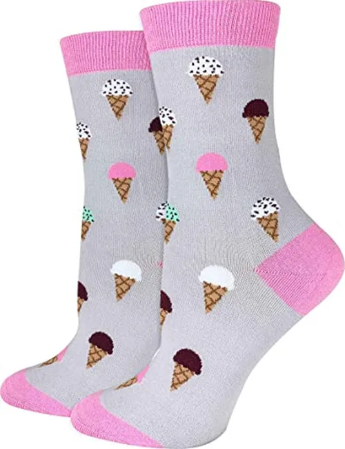 knit High quality fuzzy fruit banana printed happy girl novelty socks