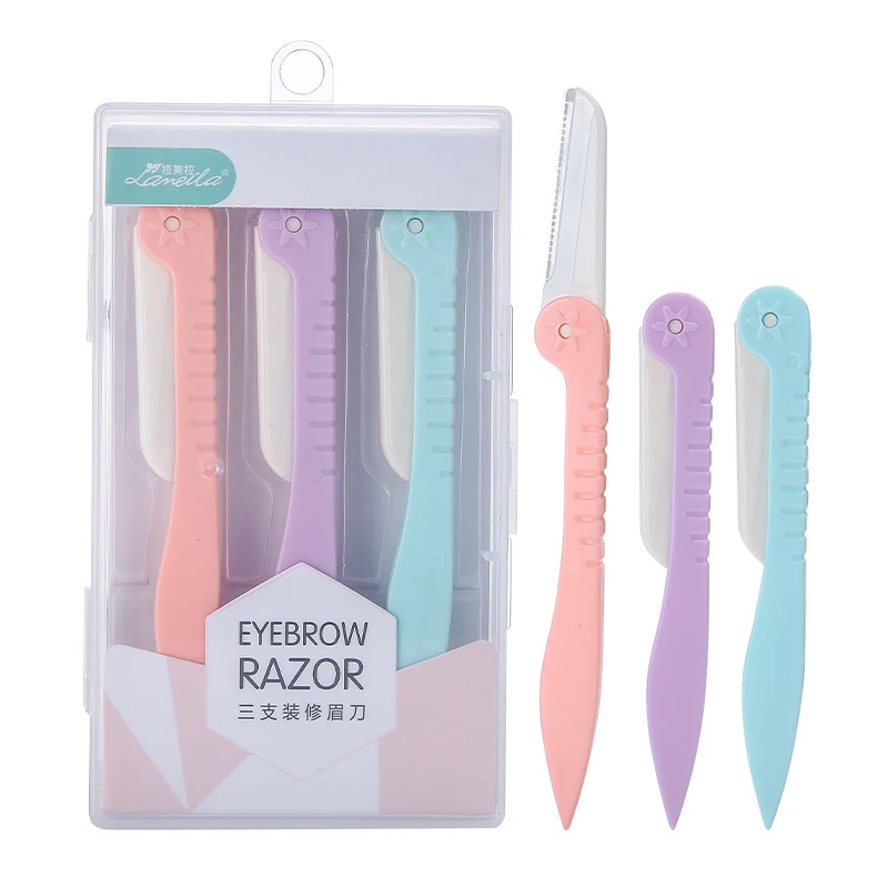 Lameila OEM Factory painless dermaplaning 3pcs facial hair remover eyebrow trimmer pen A0369