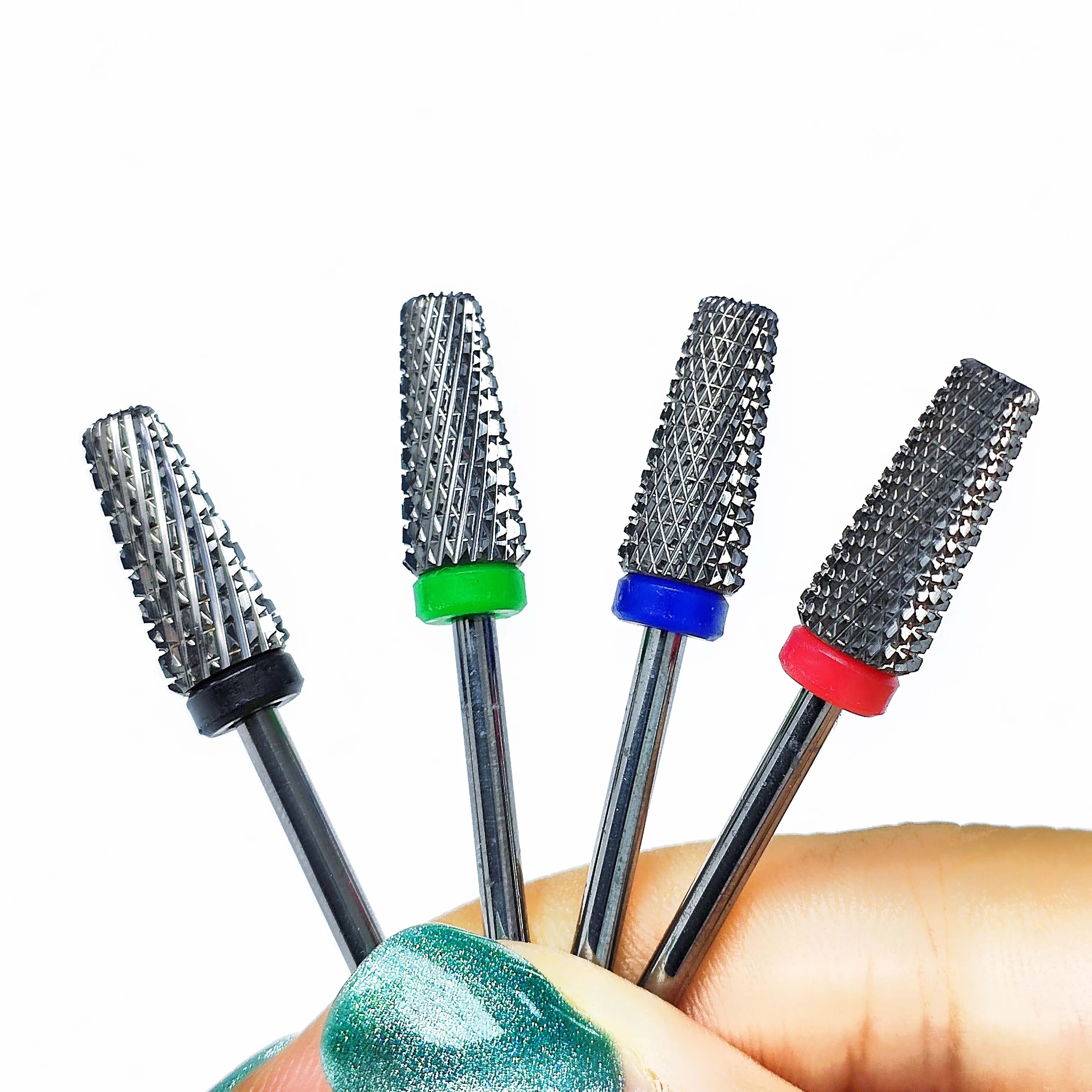 New 5 in 1 Sharp E-file Cross Milling Cutter Manicure Remove Cuticle Tapered Carbide Tungsten Nail Drills Bits F M C