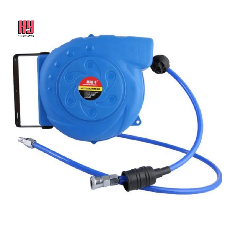 New Design Wall-mounted Auto Retractable Air Water Electric Hose Reel Combination Box Drums For Car Washing