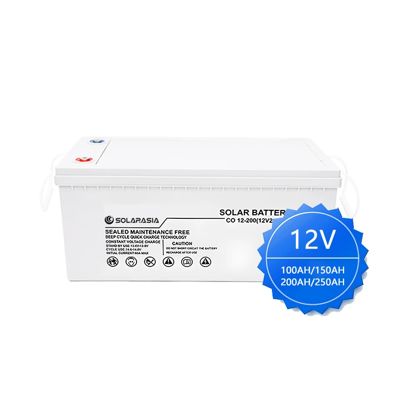 Factory Price Lead-Acid Storage Battery 100Ah 150Ah 200Ah 250Ah Rechargeable Deep Cycle 12V Gel