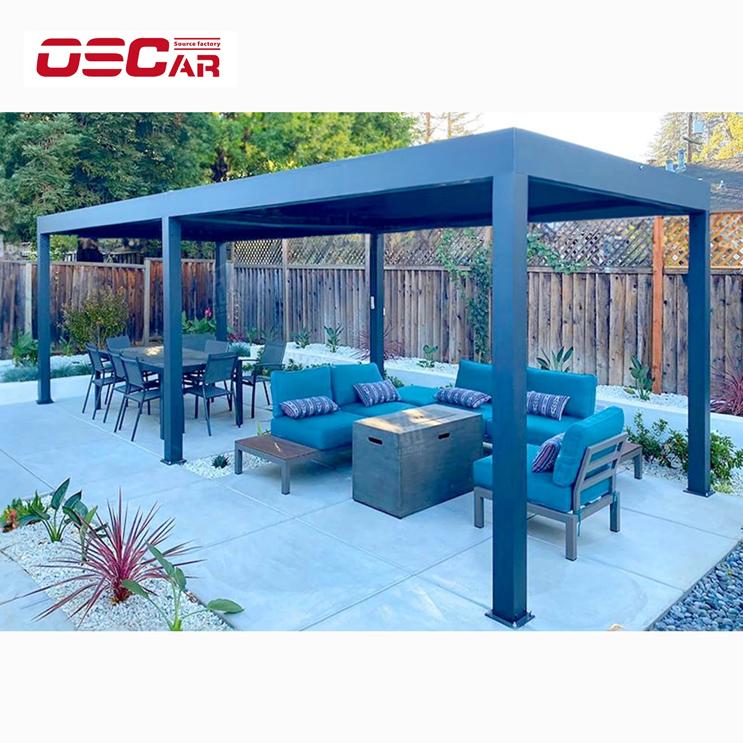 Factory Directly Sell Modern OEM/ODM Waterproof Manual/Motorized Aluminum Pergola Louvered Canopy for Garden Building