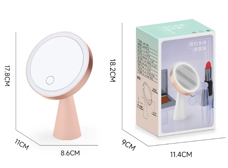 Mushroom Desktop Lamp Touch Screen USB Touch Three Color Makeup Led Mirror