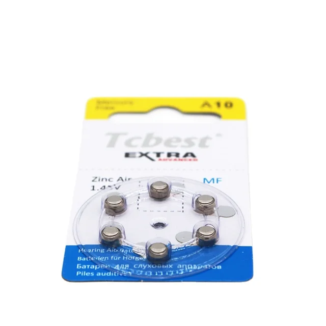 OEM China battery ZA10 1.45V 90mAh Zinc Air battery Button Cell  for  Hearing Aid