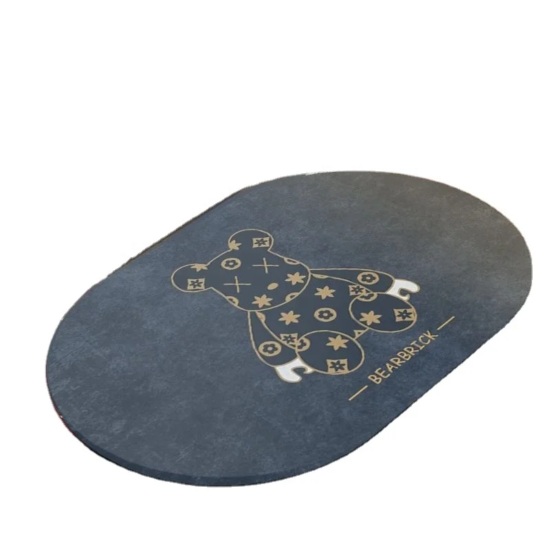 Thick Wow algae mud household entry door Bathroom door absorbent toilet toilet rubber non-slip mat