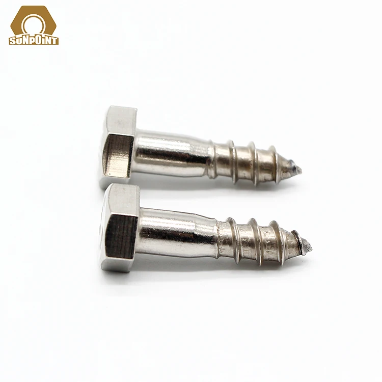 
DIN 571 M6/8 stainless steel hex head wood screws/self-tapping screws for wood 