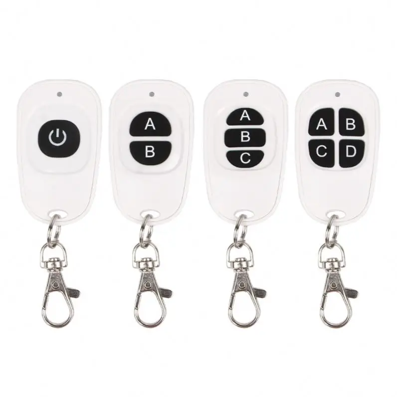 1-4 Button RF 433Mhz Universal Wireless Switch Remote Control Transmitter