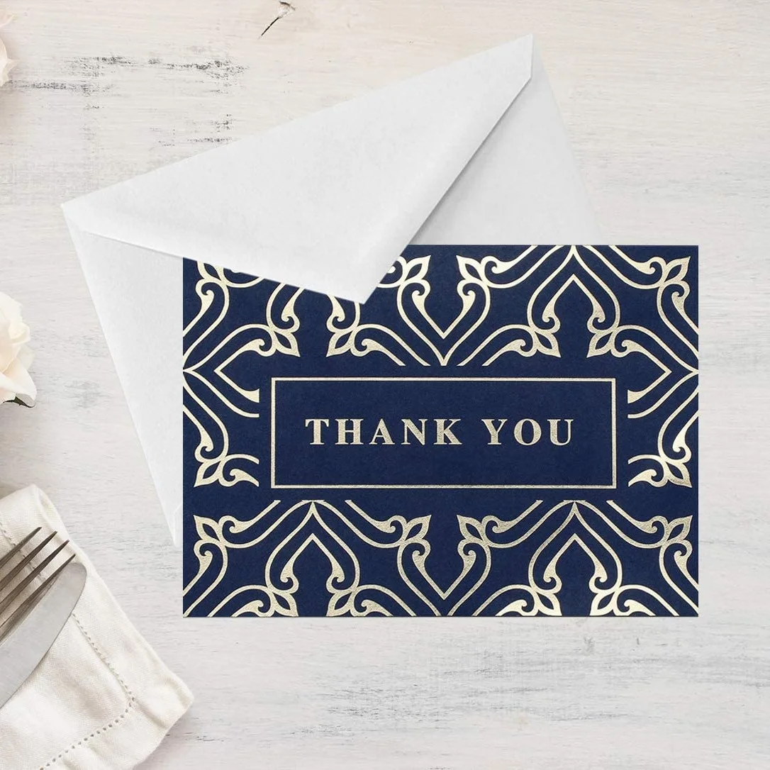 Дешевая Оптовая цена Бесплатная дизайнерская открытка синяя открытка с логотипом на заказ, маленькая открытка на День благодарения