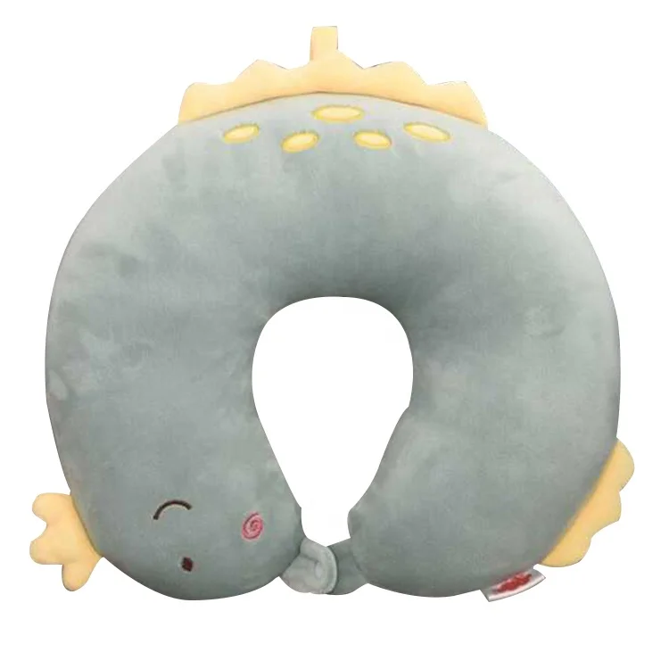 Factory Wholesale Soft comfy colorful plane travel office nap Plush cartoon animal U Shape Neck Massage Pillow