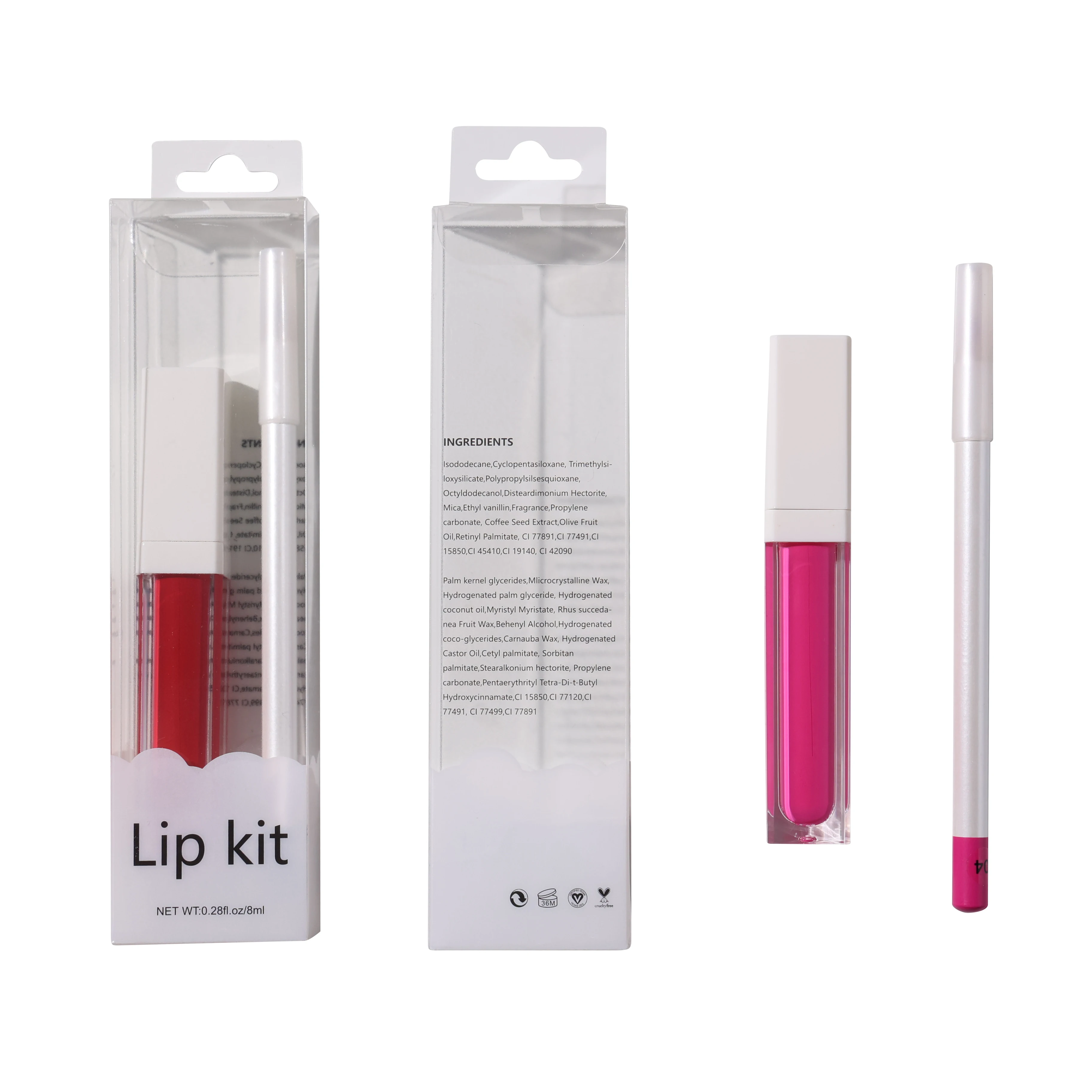 New arrival packaging private label gift set lip gloss pigment matte liquid lipstick Lip liner lipgloss kit lip gloss set