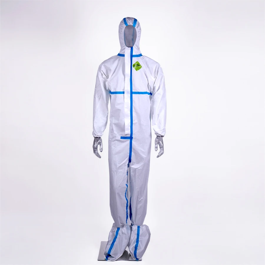 
medical ppe full body disposable isolation protection suit protective coverall/clothing 