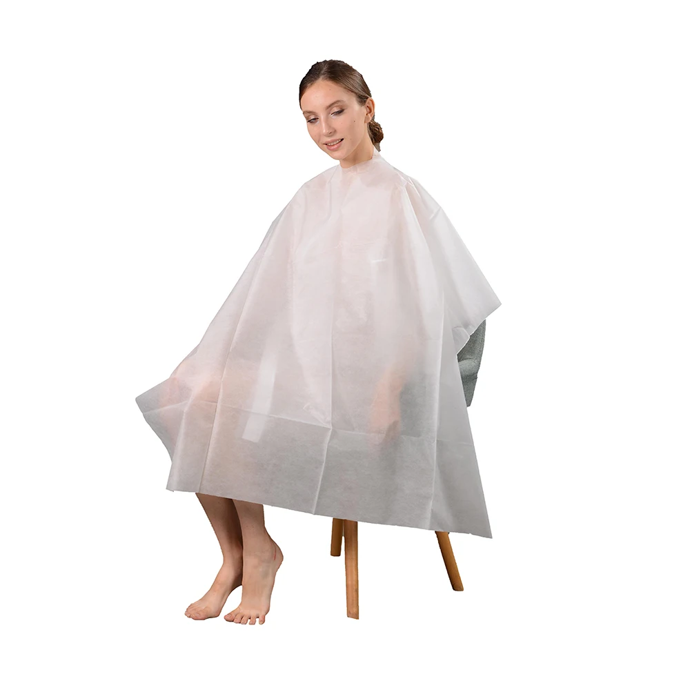 Hot Sale Non Woven Fabric Disposable Capes Disposable Barber Hair Capes Hair Cutting Cape For Hair Salon