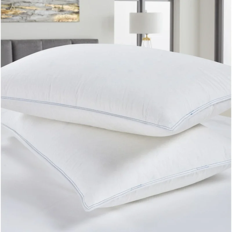 Hotel Collection Bed Pillows for Sleeping Standard Size Cooling Stomach or Side Sleepers, Super Soft Down Microfiber Filled