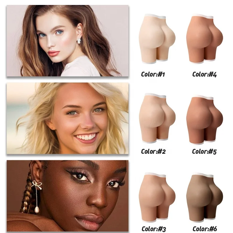 silicone buttock fake boobs silicone panties Plus Size Bodysuit Shapers Butt Lifter Silicone butt and hips breast form for women