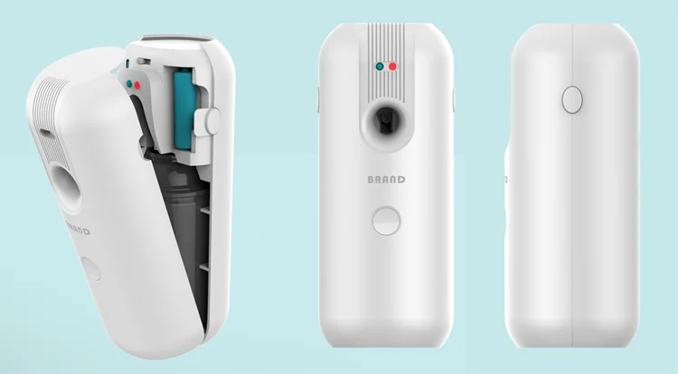 Home Indoor Wall Mounted Automatic Adjustable Fragrance Spray Plastic Button Air Freshener Dispenser for 250ml 300ml Refill Can