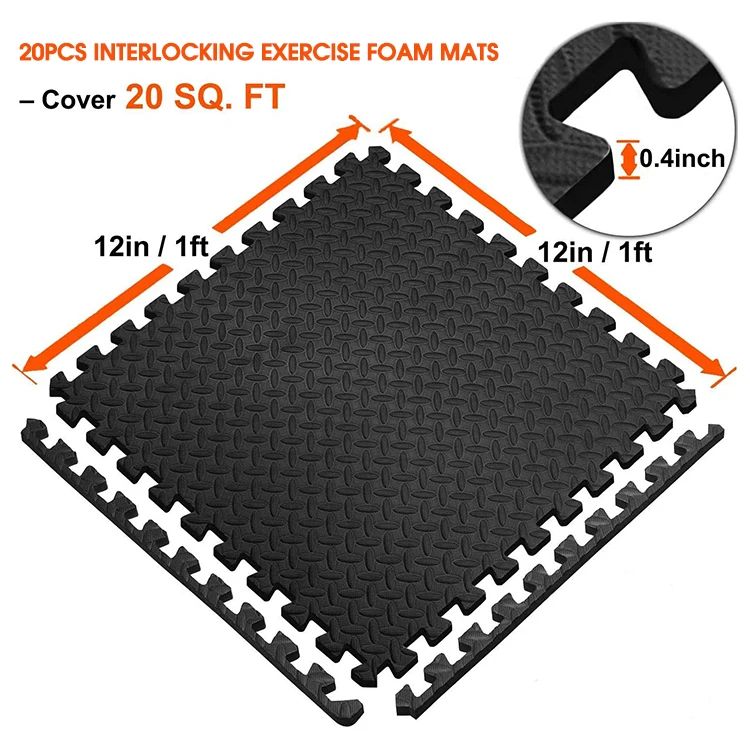 Exercise Gym Flooring Puzzle EVA Floor Tiles Foam Mats