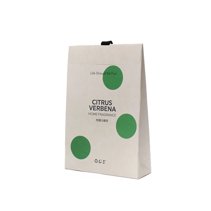 Top Quality Fresh Scent Vermiculite Stone Fragrance Paper Sachet Aroma Envelop Sachet With Hanging String