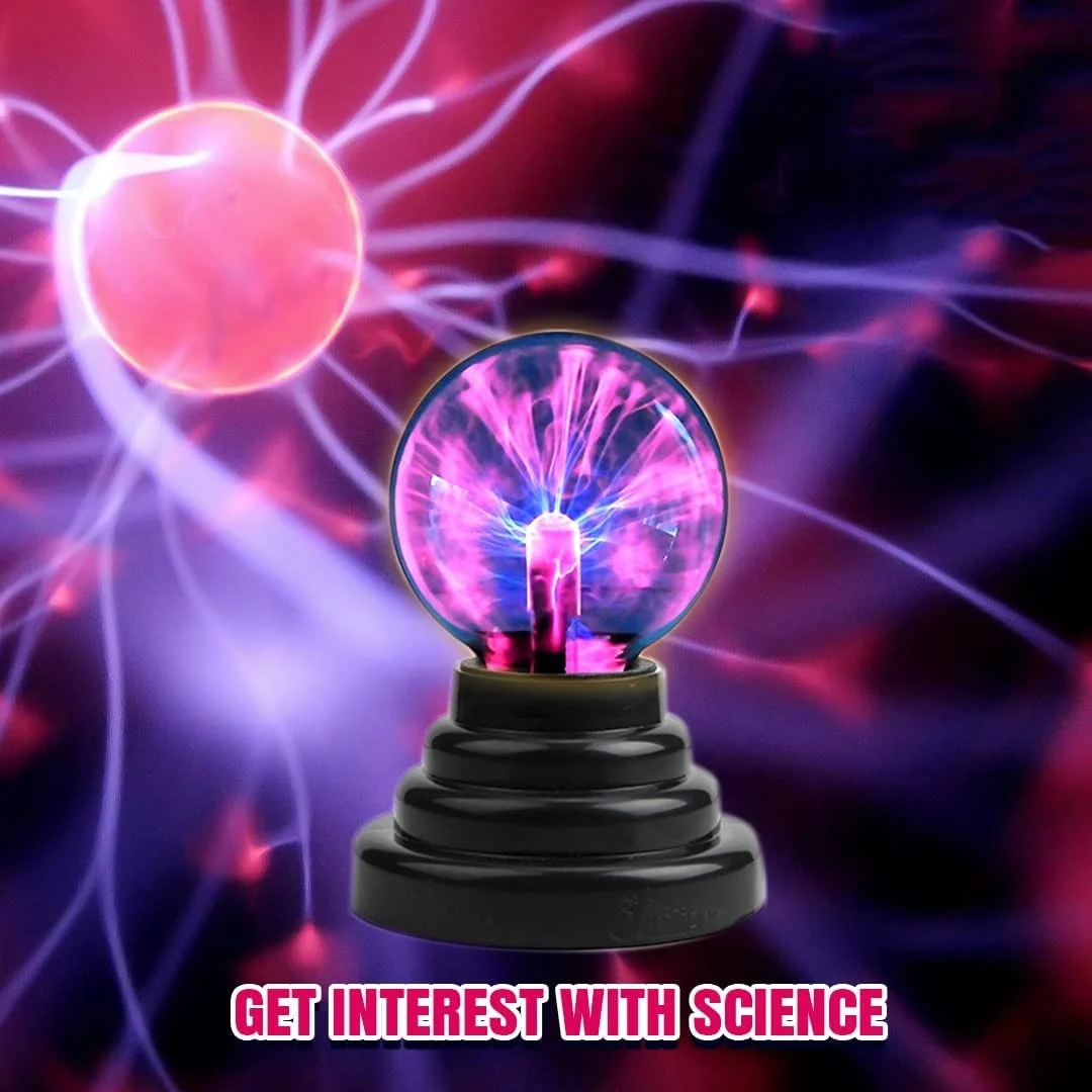 3 inch Plasma Ball Lamp Touch Sensitive Novelty Nebula Sphere Globe Magical Orb Toy Gift for Kids