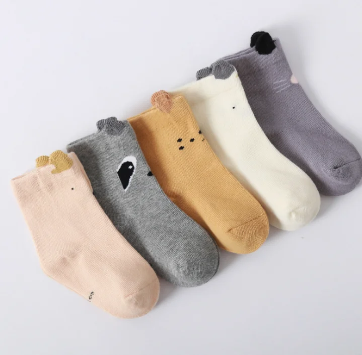 Factory Direct Sale Cotton Cartoon autumn winter Toddler Children Socks Gift Set Cute Animal Infant Baby Socks