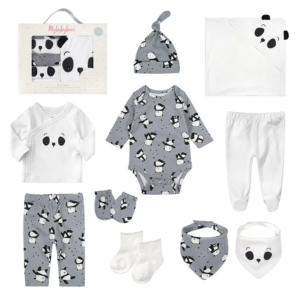 Wholesale 10pcs Baby Sleepwear Gift Package Newborn Clothes Baby Gift 100% Cotton Baby Shower Gift Set Box