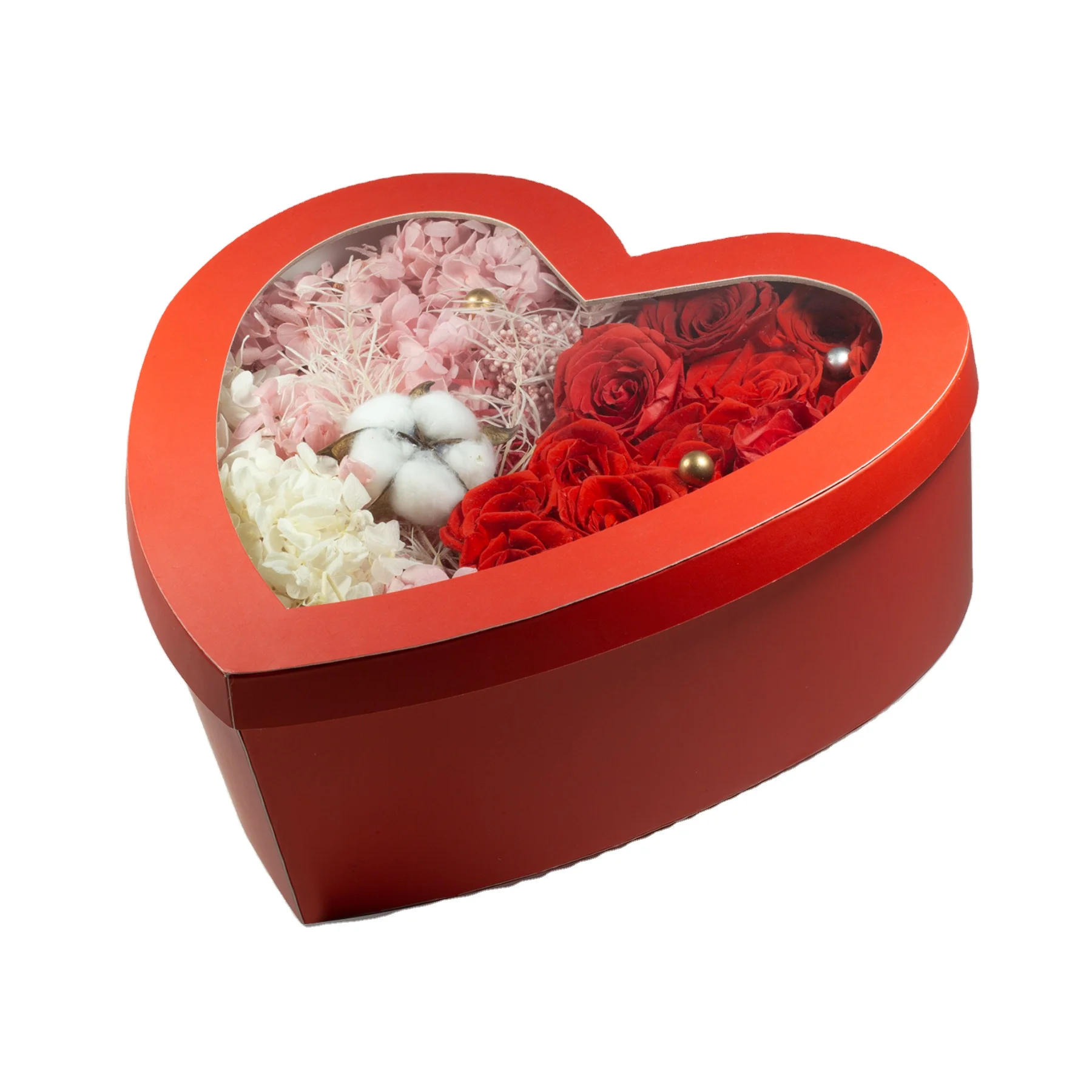 New Style Customized Luxury Heart Flower Bouquet Gift Boxes for Flowers Bouquets