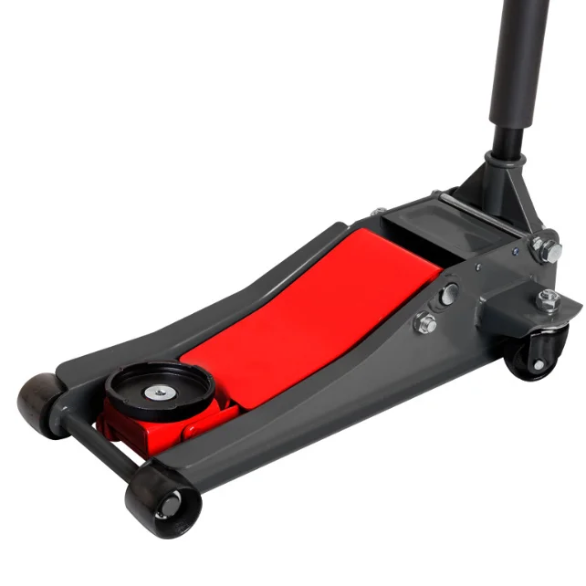 Hand-cranked no-load quick lifting auto repair tire changing low horizontal hydraulic jack 3 tons