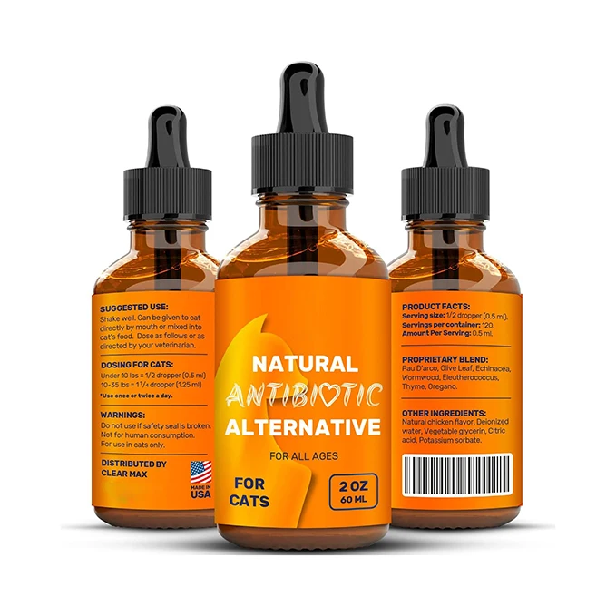Natural Antibiotics For Cats Antibacterial And Inflammatory Drops Anti Viral Anti Fungal Liquid Supplements For Cat health care