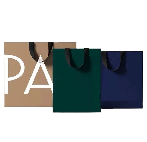 
Factory Price Printed Custom Glossy Laminated Shopping Paper Bags with handle and your logo 