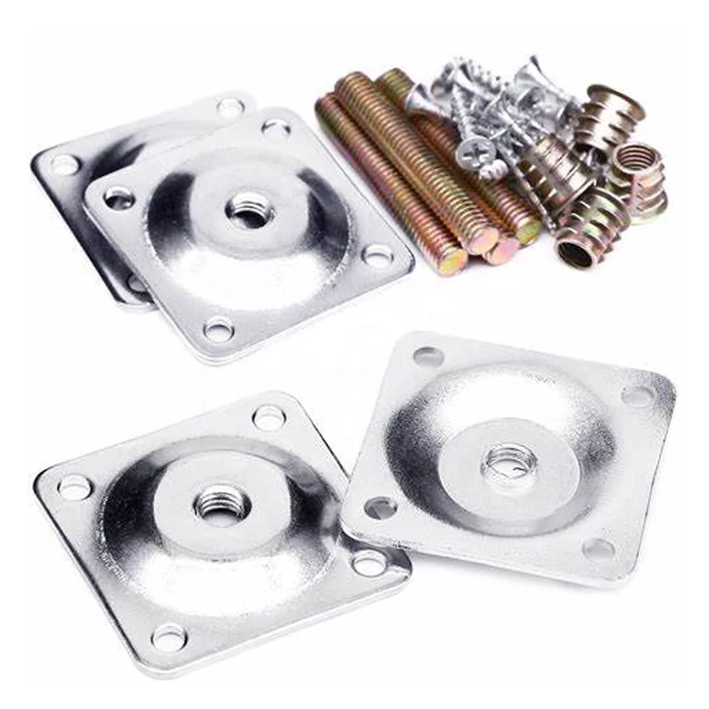 Custom Fixing Leg Mounting Plates For Furniture Parts