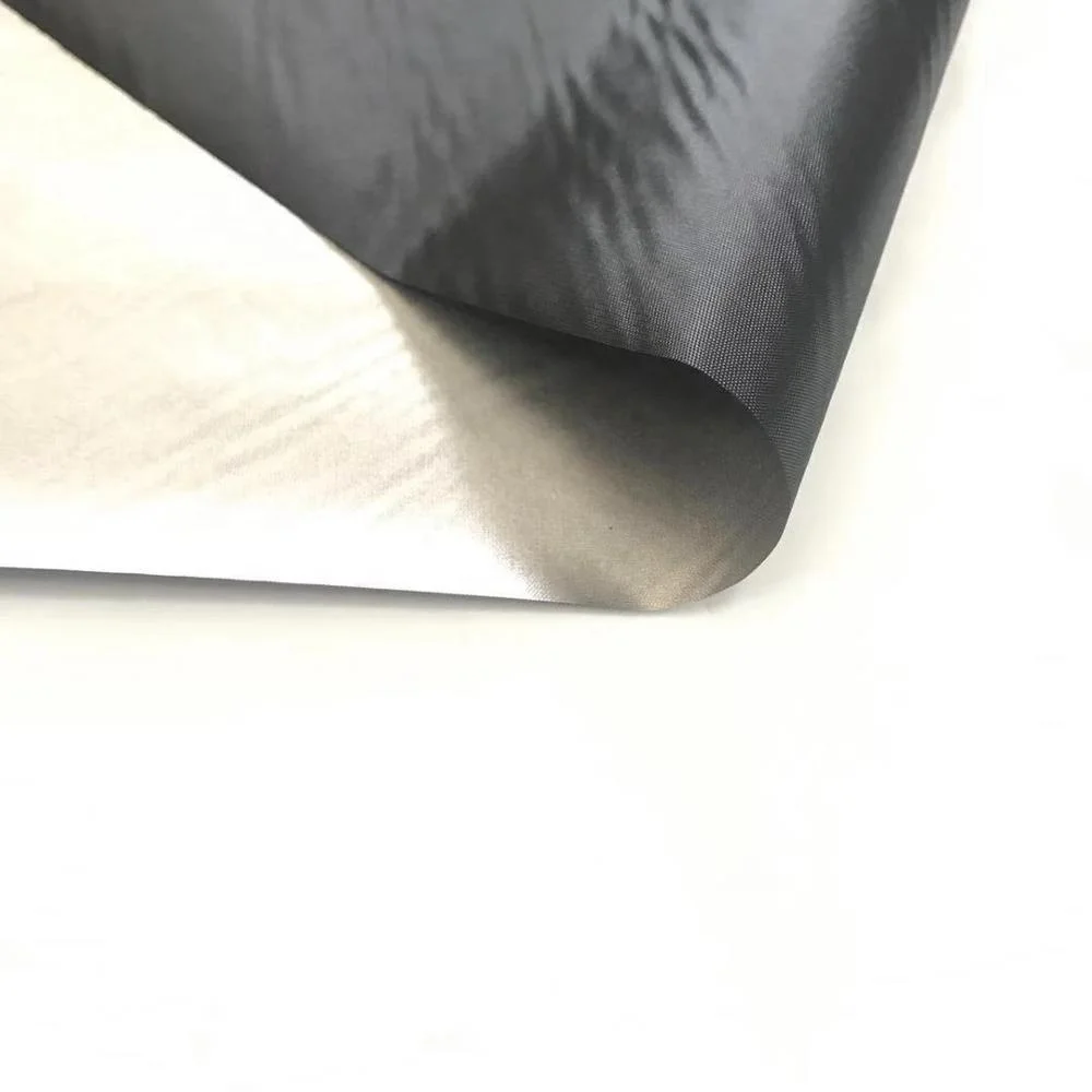 170T Polyester Taffeta Peacock Black Silver Coated For Car Cover