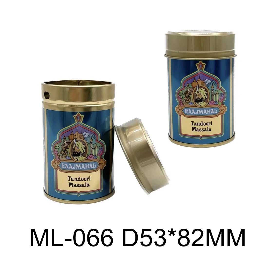 Round Tin Spice Tank Seasoning Storage Container Small Tin Can for Salt Pepper Kitchen Use