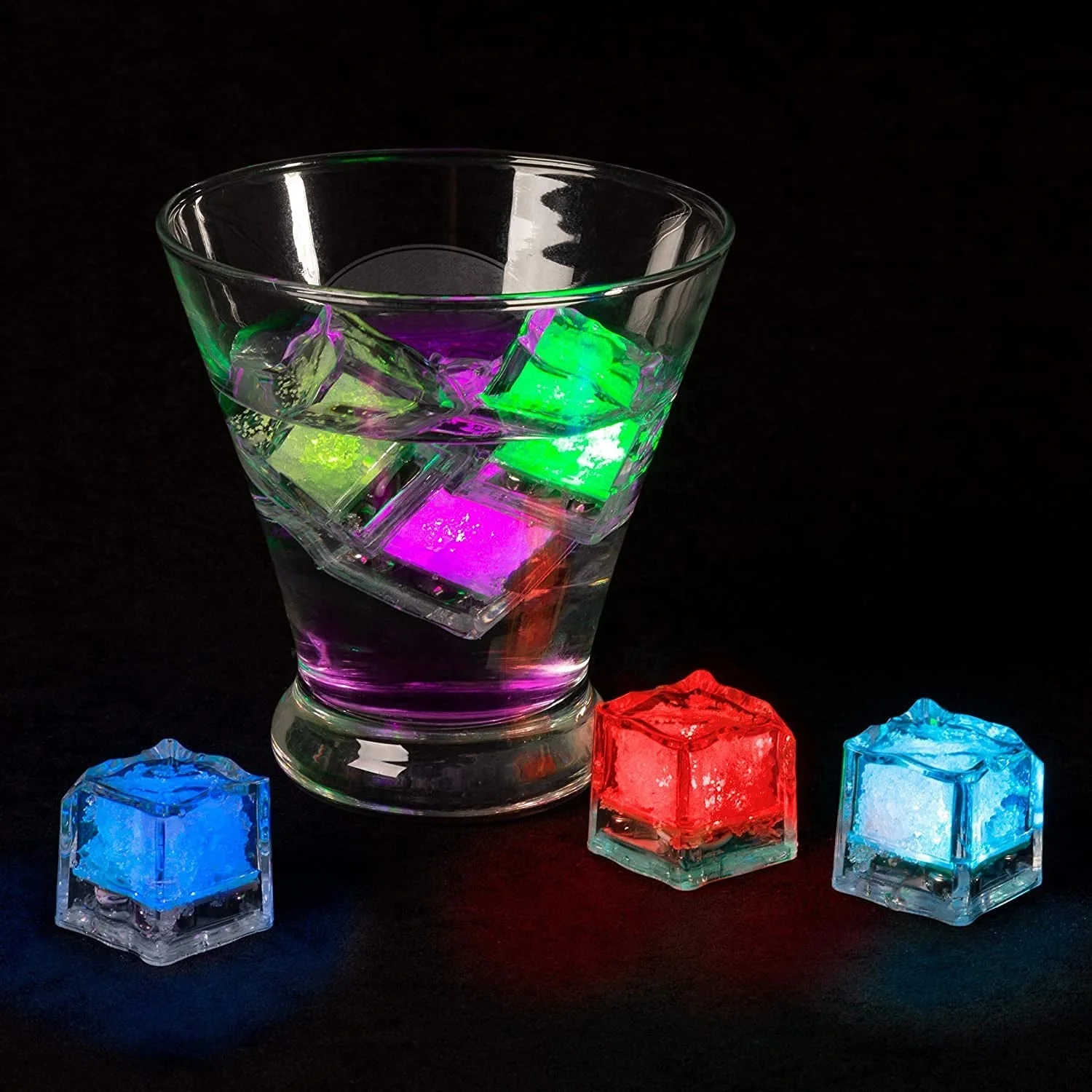Waterproof Led Ice Cubes Multi Color Led Light Up Drinking Ice Cube For Bar Club Party Decoration