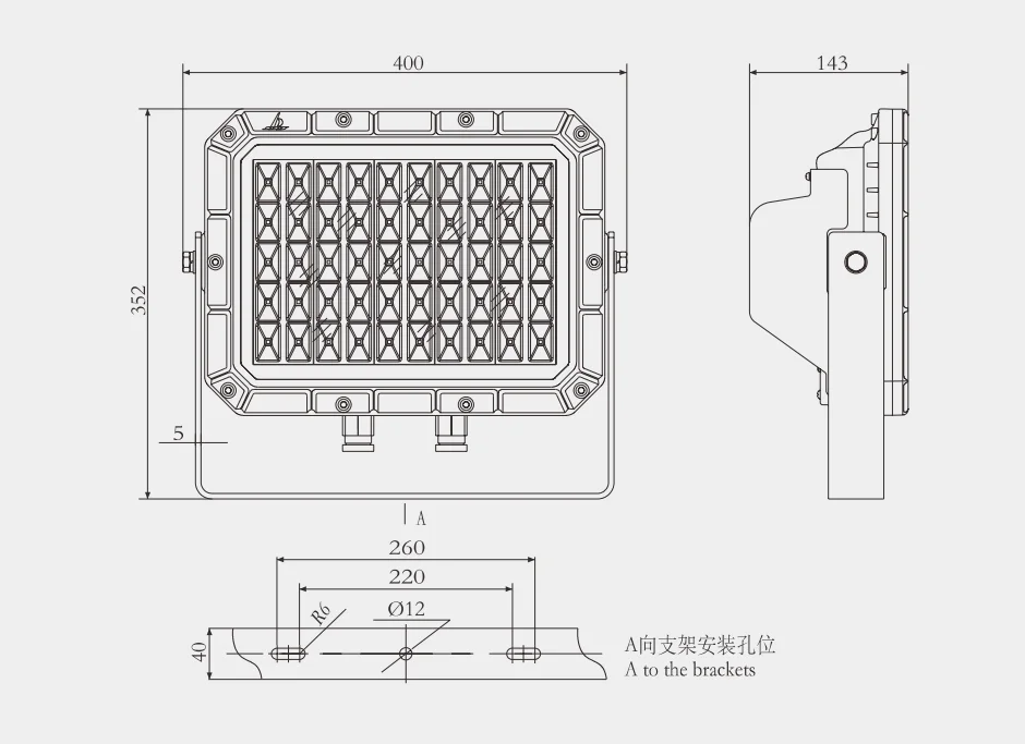 Светодиодный прожектор 100 Вт 10000lm для судне 100w