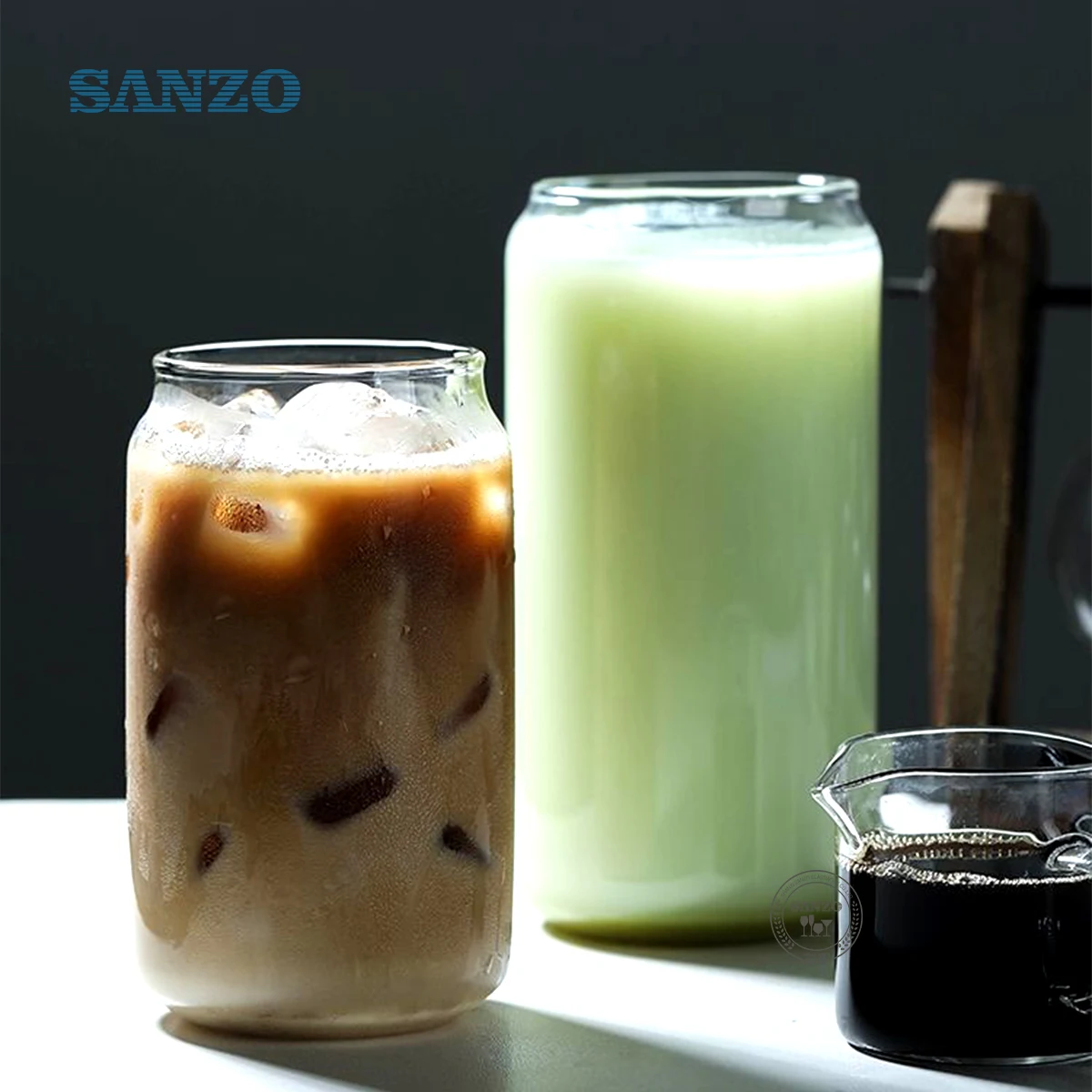 K18,Modern simple and creative can shape personalized for household transparent living room glass