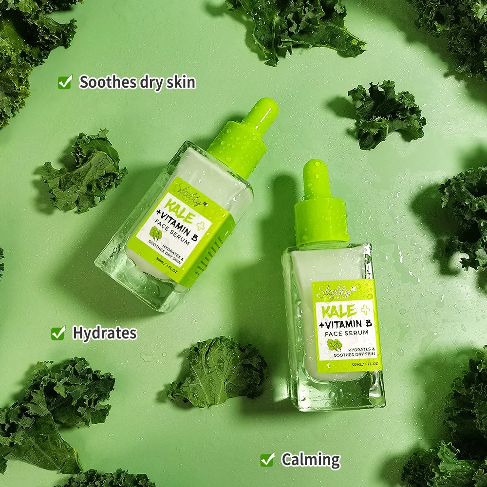 New Trends Vegan Organic Skin Care Hydrating Antioxidant Essence Kale+Vitamin B Face Serum