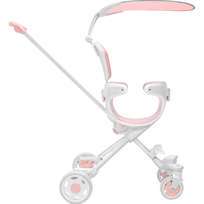 Montasen 4 Wheel Baby Tricycle  Baby Foldable Toy Aluminum Tricycle Baby For 2-6 Years Old