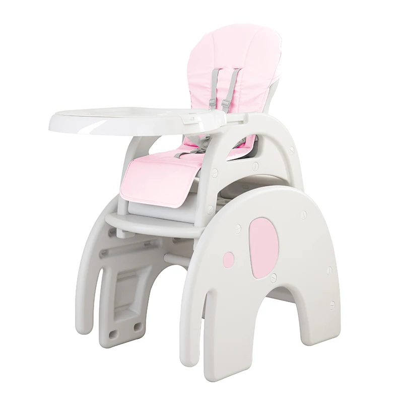 Многофункциональный пластиковый 3 в 1 стул для кормления Регулируемый простой в установке детский стул для кормления